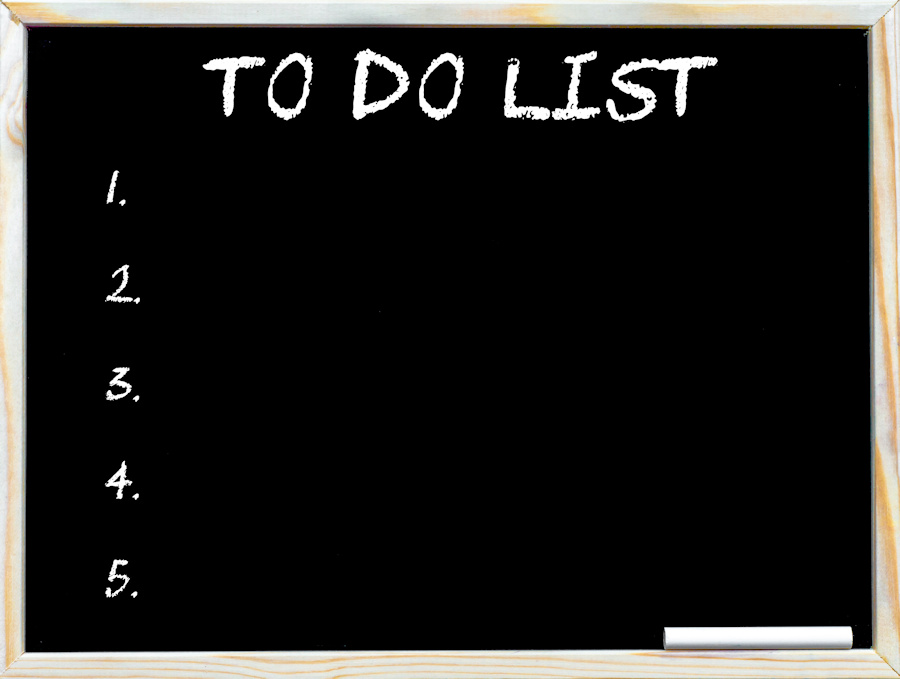 Blackboard with a blank to-do list